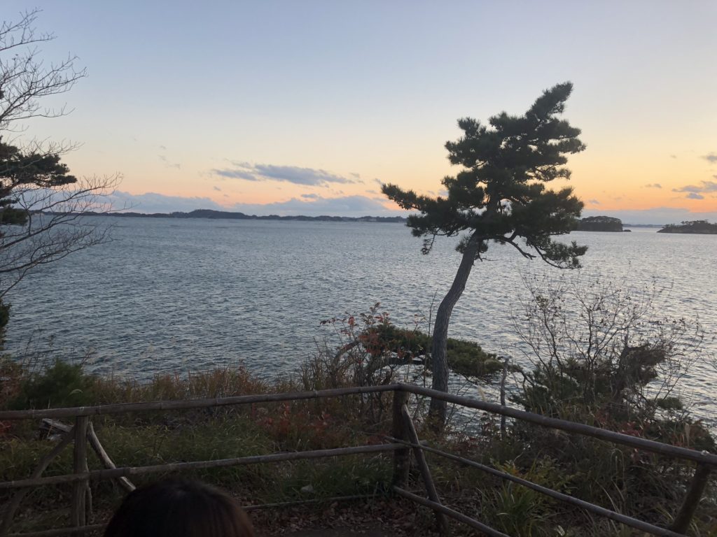 松島佐勘の庭にある遊歩道から見た松島